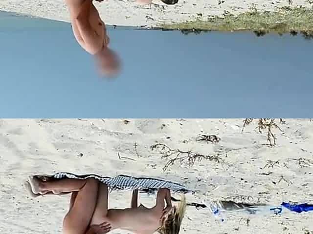 Amateur Nudist MILF Has Doggy-Style Fun at the Beach