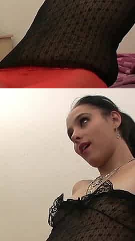 My lover a big dark haired slut girlfriend enjoys having a cock inside her pussy and giving blowjobs