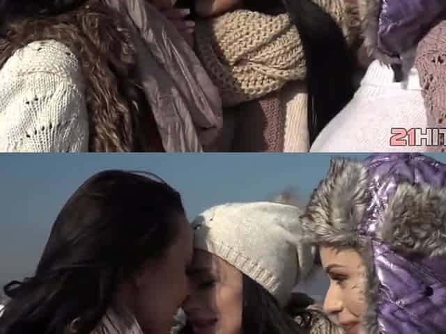 Lesbian Teens 18+ In Hot Threesome