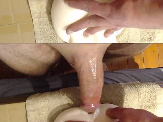 Banging my taut toy twat with creampie spunk flow