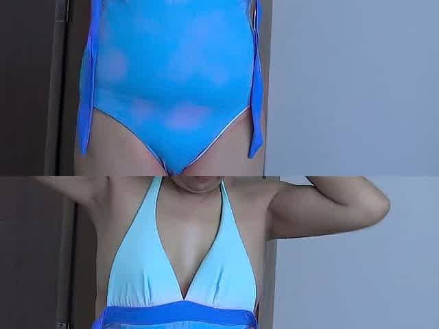 In advance of going out to the beach to show off, I shave my shaggy cunt to put on my bikini