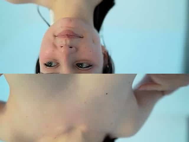 Amateur young brunette enjoys dildo on solo masturbation