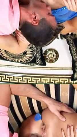 Blonde hot skinny MILF Winie gets fucked hard by ex husband after long time