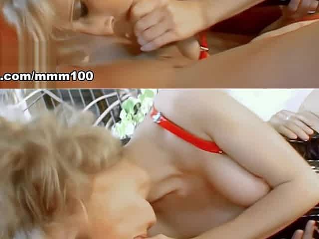 Anal threesome with intense double penetration for the beautiful French blonde Starla Candy - MMM100