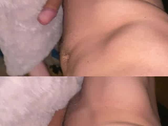 Lewd Despairing Man Banging Pillow during the time that Groaning and Cum Hands Free - 4K