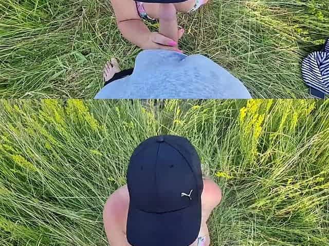 He loves to fuck and creampie his big booty stepsis in nature