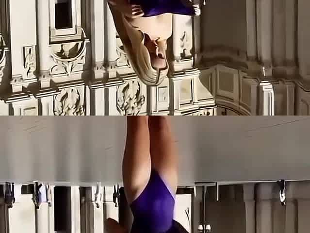 Beautiful golden-haired cutie screws and masturbates in public in Rome, AI-generated