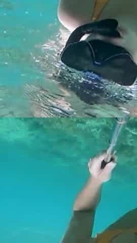 Snorkel Slut: Tight Bikini, Dive Mask & Underwater Fin Tease