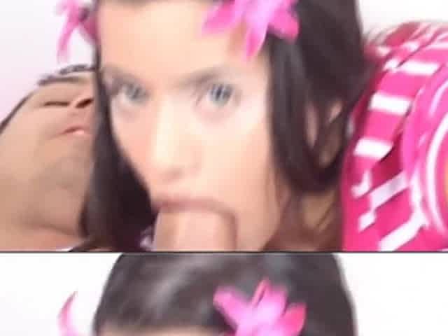 Sexually excited teen little lupe spooned for hawt sex