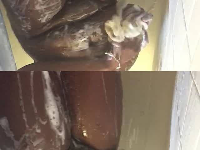TAKING A SHOWER AND PLAYING WITH MY SOAKED VAGINA