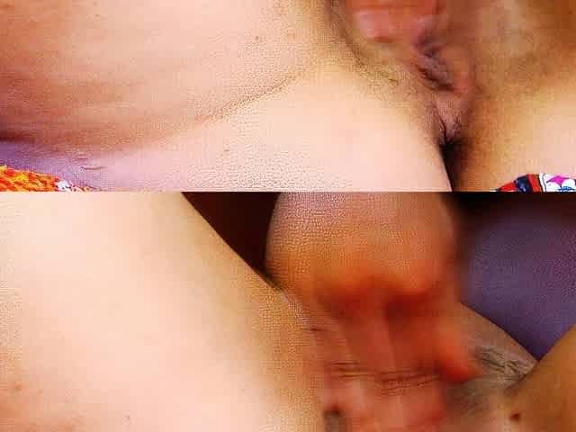Brunette lesbian babe getting massaged and fingered