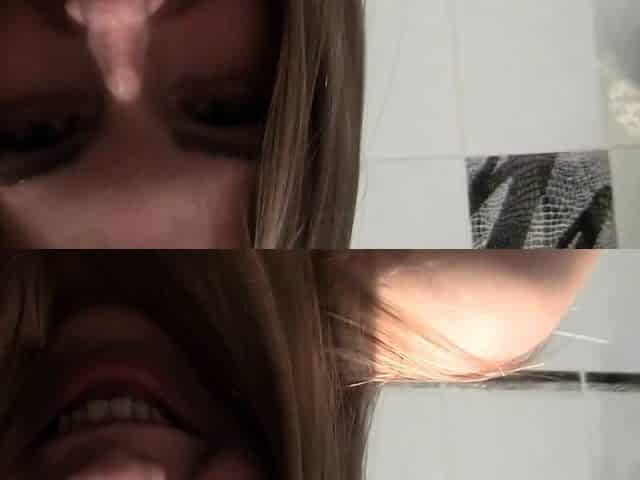 Russian blond teen pokes her own holes