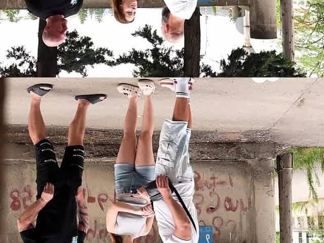 Redhead hottie gets fucked in a public threesome