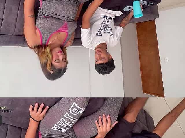 I aid my preggo neighbour as a pretext to fuck her hard and throw my cum on her large melons.