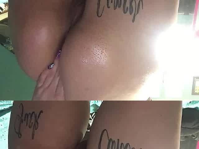 Oily butt and glass