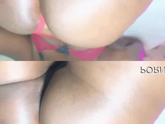 Large ebony butt meets ebony penis