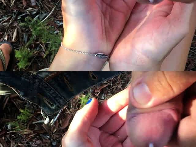 Czech amateur bangs outdoor pov
