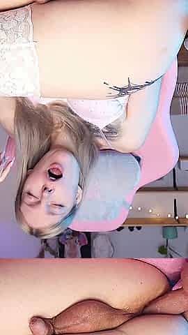 Sissy bang with sex tool