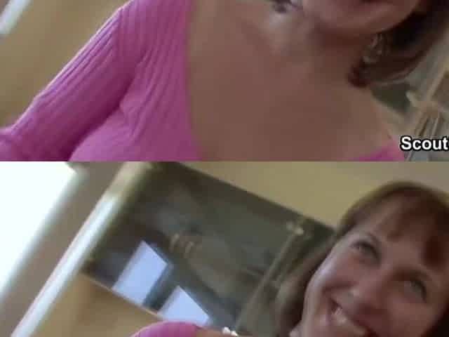 Redhead Mamma Tempt to Bang in front of camera by Stranger