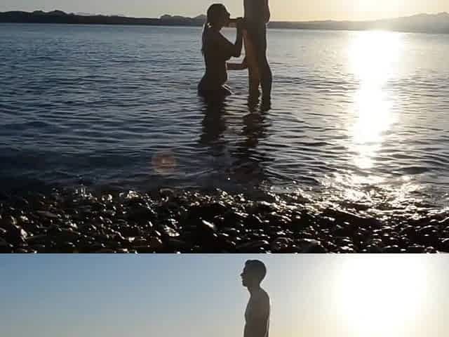 Wide Open at the Beach and Risky Fishing Fuck