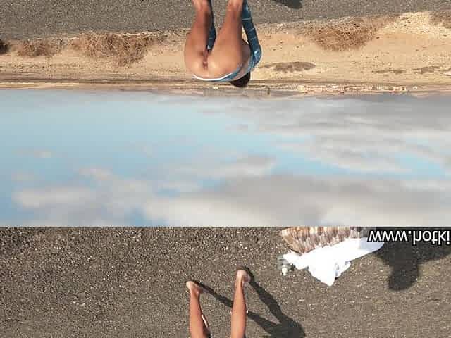 Hotkinkyjo Deep Anal Dildo, Belly Bulge & Prolapse on the Gravel Road