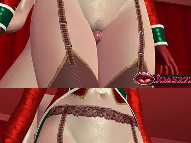 Christmas 3D Hentai of Sexy Big Tits Ms. Santa in Red Lingerie - Thighjob Fetish, Reverse Standing Fuck & Creampie