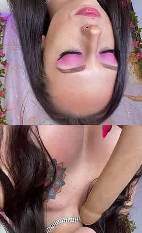 Stacked brunette goes solo toys and masturbation