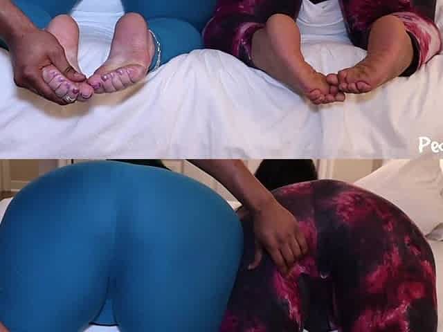 Chunkytoes619 and Shortlivedtyranny Get Spanked in Leggings