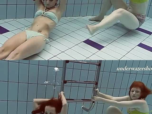 Russian Swimmers In A Public Swimming Pool