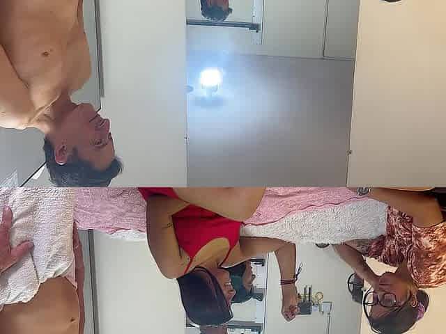 Depraved granddad cheats on his wife with her breasty, curvy ally