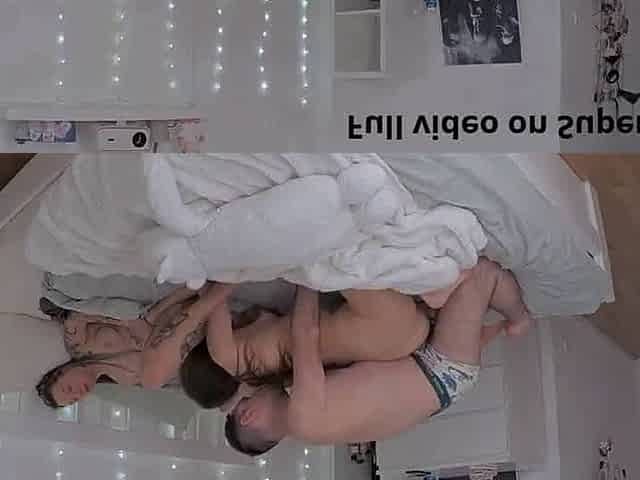 Young Tattooed European Couple Threesome