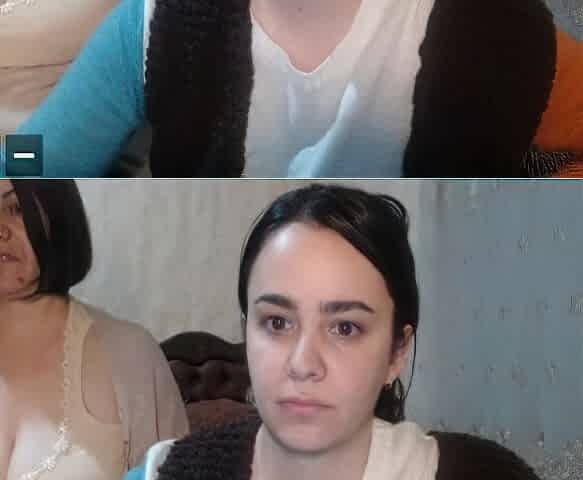 Mother and daughter undress on livecam