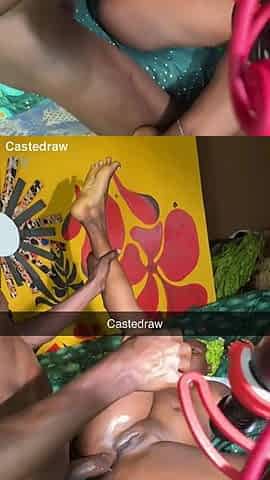 Afro : This babe takes his nasty BBC in her Anal so easily