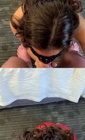 Cute brunette gives blowjob before hardcore fuckin