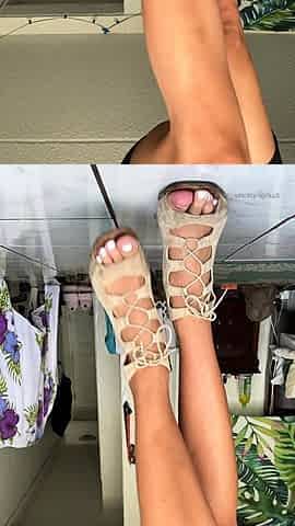 Amateur Foot Fetish Girlfriend Sucks and gives a Footjob