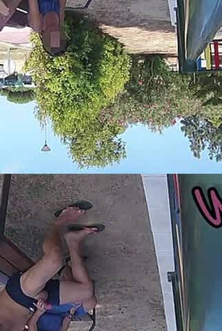 Extreme Dogging! Risky Blowjob with Teacher on Public Bench! - Misscreamy