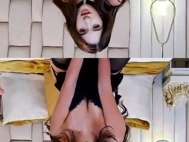 Webcam Teen masturbates and pretends you came in her mouth
