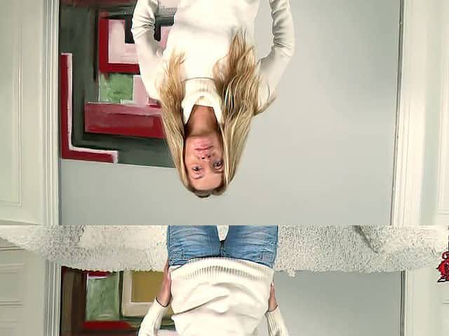 Sweetheart bends over and widens for nice view