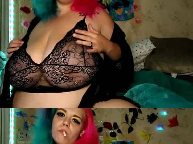 Smokin' fetish Giant natural titties