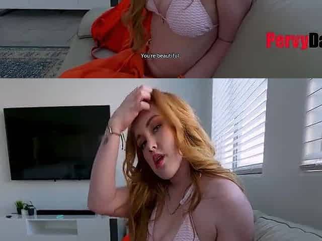 Ginger Teen Stepdaughter Gives Head