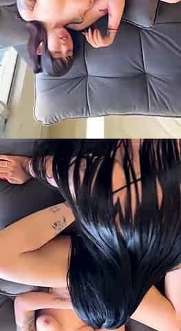 Naughty lesbians fingering and licking