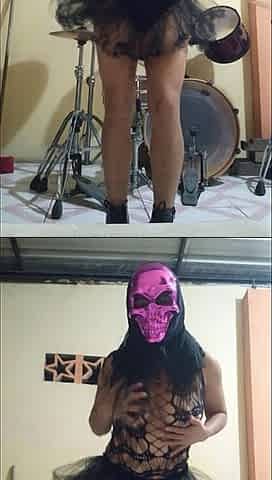 Stepmother Wears Her Erotic Lingerie and Party Mask on Halloween