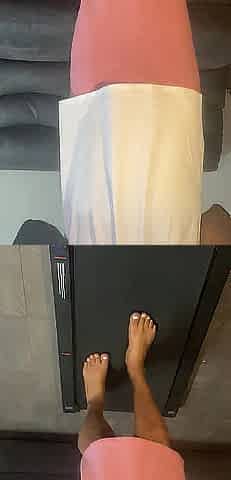 Glamorous Nude Feet Walking