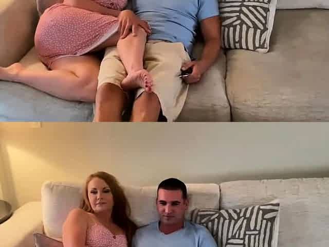 Watching movie with my busty stepmom