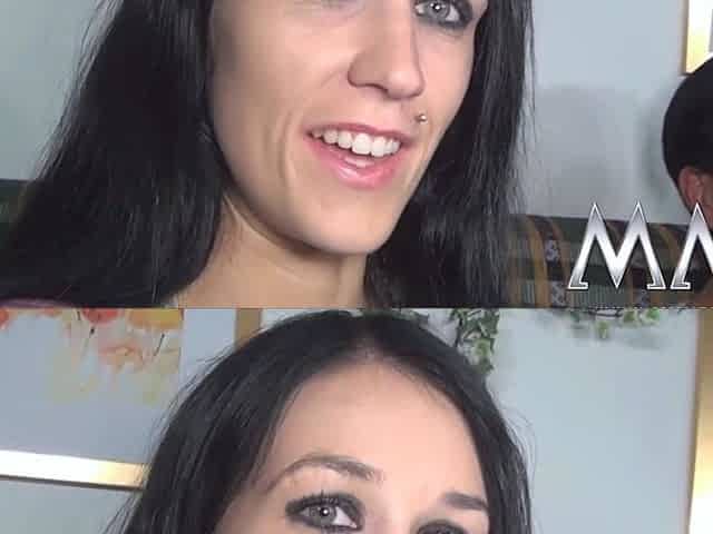 Cute Meli join a couple party