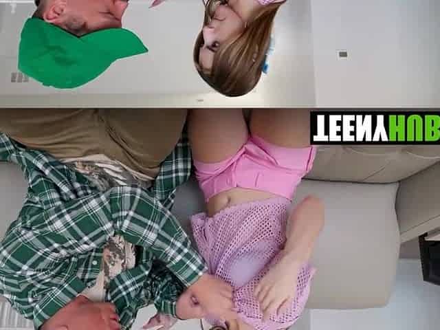 Stepdad Joins in Sneaky Sex