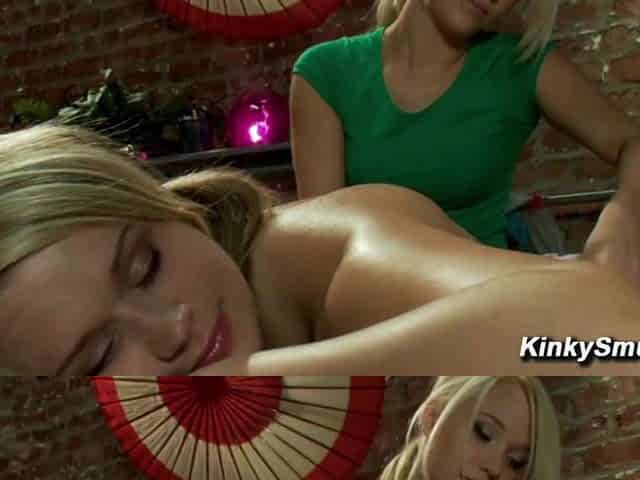 Lesbian Massage and Making love Machine