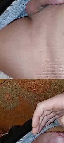 Dad with a boner jerking off & precum