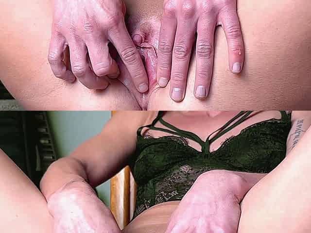 Skinny Milf with Enlarged Clit Spreads Her Petite Pussy