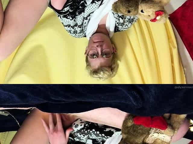 Mature British blonde masturbates